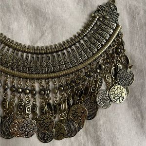 Gold statement necklace